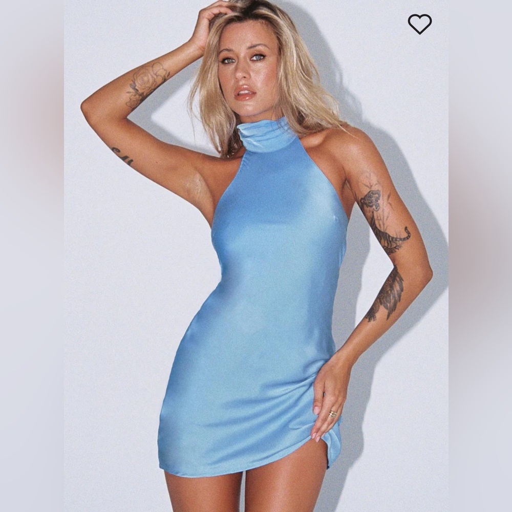 PRINCESS POLLY TAKE ME BACK MINI DRESS BLUE